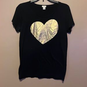 J. Crew Heart T shirt
